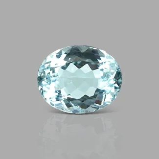 Aquamarine 13x10.5mm Faceted Oval A+ Grade Loose Gemstone - 157713