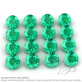 Emerald Round Shape Micro Gemstones