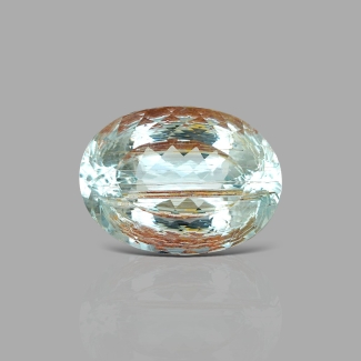 Rutile Aquamarine 29.53x21.70mm Faceted Oval AA+ Grade Loose Gemstone - 158789