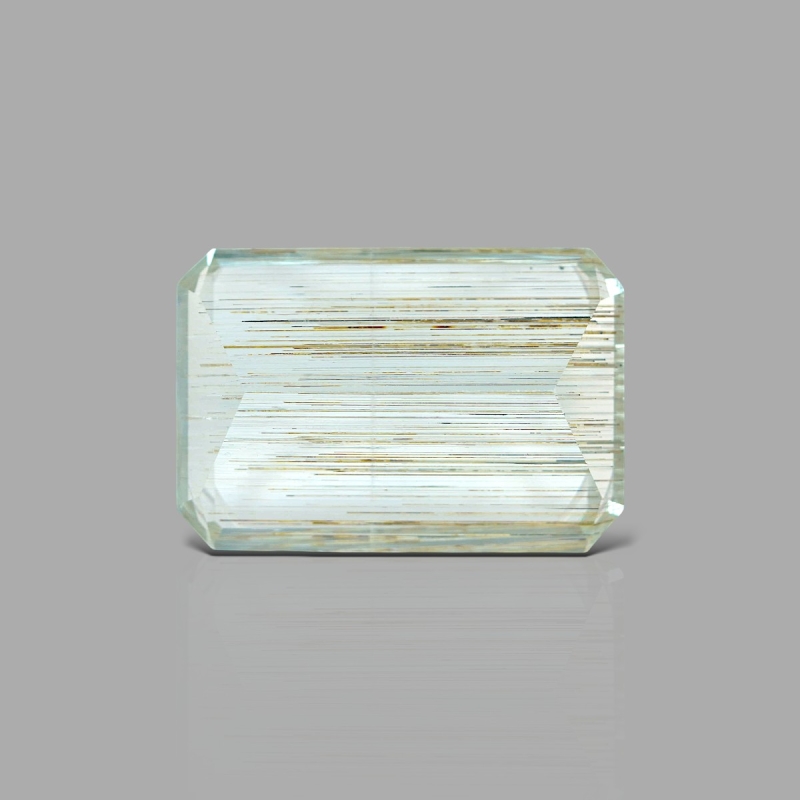 Rutile Aquamarine 35x24mm Step Cut Octagon A+ Grade Loose Gemstone - 158792