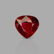Ruby 7.79x7.40x3.65mm Faceted Heart A+ Loose Gemstone - RS-183057