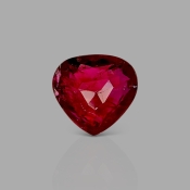 Ruby 7.79x7.40x3.65mm Faceted Heart A+ Loose Gemstone - RS-183057