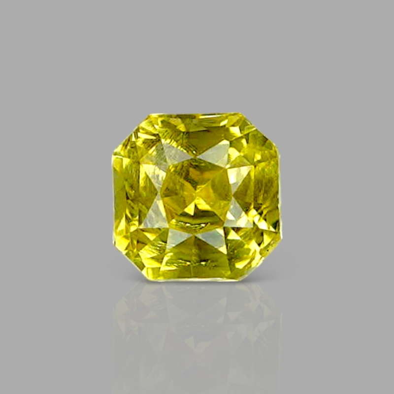 Yellow Sapphire 5.24x5.23x4.05mm Step Cut Octagon AA+ Loose Gemstone - AE018-183126