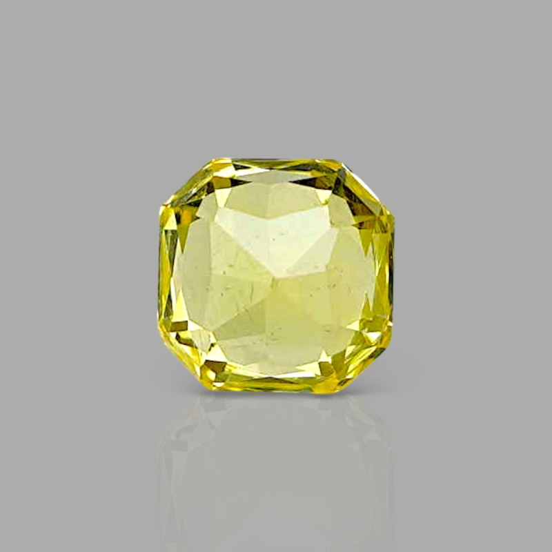 Yellow Sapphire 5.24x5.23x4.05mm Step Cut Octagon AA+ Loose Gemstone - AE018-183126