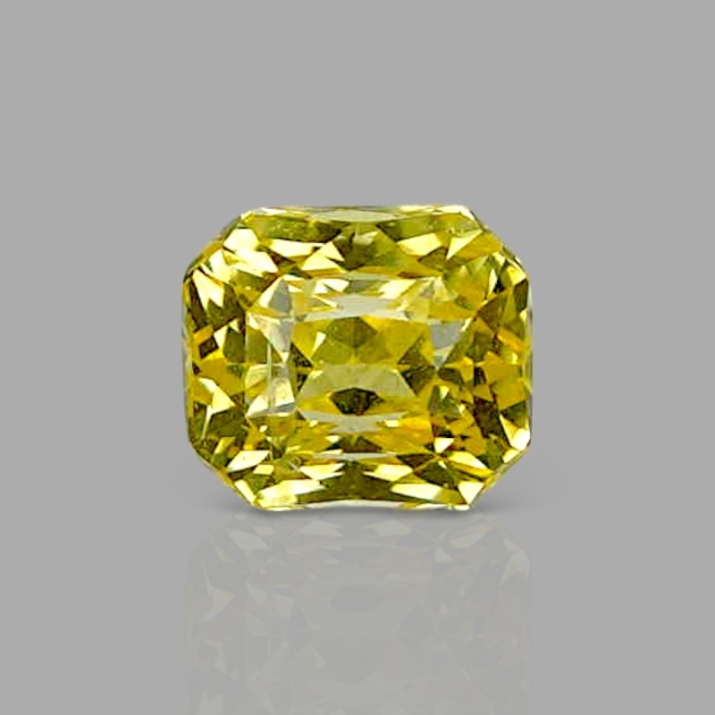 Yellow Sapphire 5.25x4.55x4.25mm Step Cut Octagon AA+ Loose Gemstone - AE013-183148