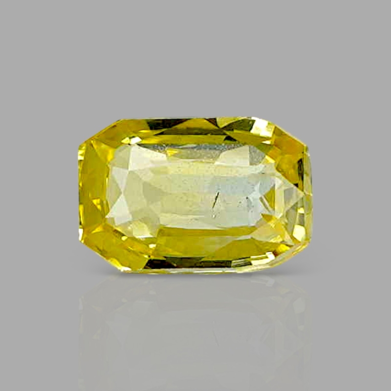 Yellow Sapphire 6.49x4.33x3.05mm Step Cut Octagon AA+ Loose Gemstone - AE011-183127