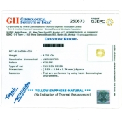 Yellow Sapphire 9.59x8.94x5.74mm Faceted Square Cushion AA+ Loose Gemstone - PK-183061