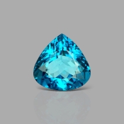 London Blue Topaz 15.5mm Faceted Heart AAA Grade Loose Gemstone - 158179