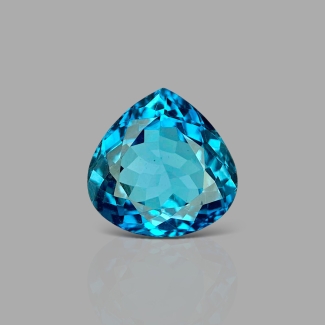 London Blue Topaz 14mm Faceted Heart AAA Grade Loose Gemstone - 158181