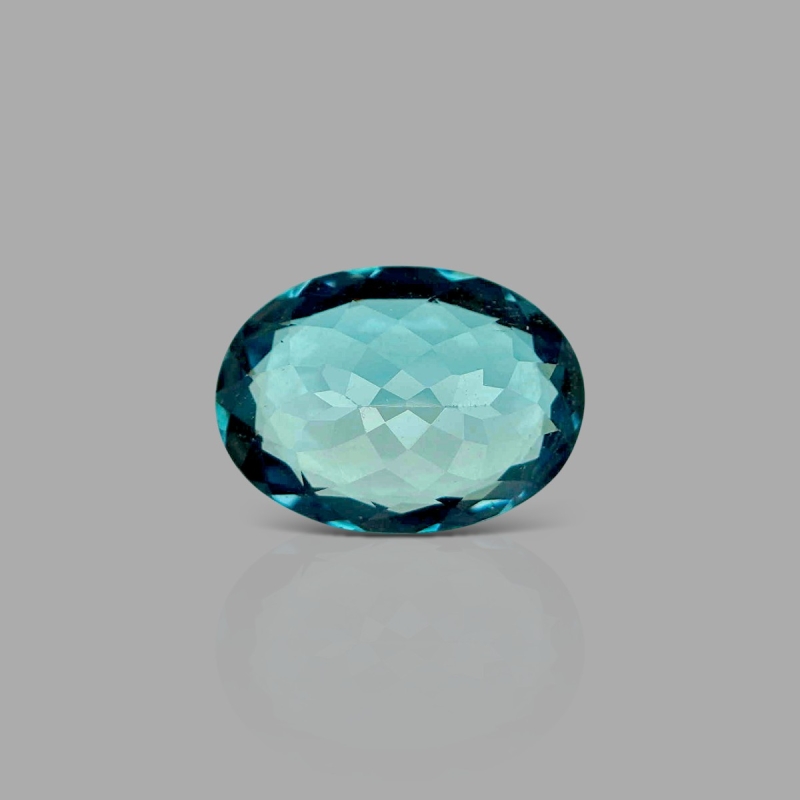 London Blue Topaz 11.19x15.43mm Faceted Oval AAA Grade Loose Gemstone - 158207