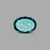 London Blue Topaz 11.19x15.43mm Faceted Oval AAA Grade Loose Gemstone - 158207