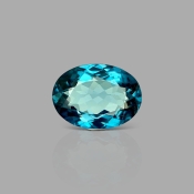 London Blue Topaz 11.19x15.43mm Faceted Oval AAA Grade Loose Gemstone - 158207