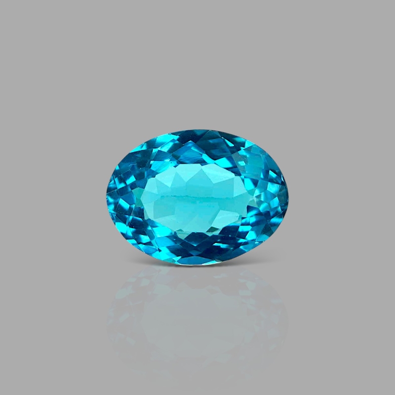London Blue Topaz 14x10mm Faceted Oval AAA Grade Loose Gemstone - 158210