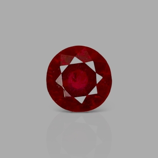 Ruby 6.72mm Faceted Round AA Loose Gemstone - 182411