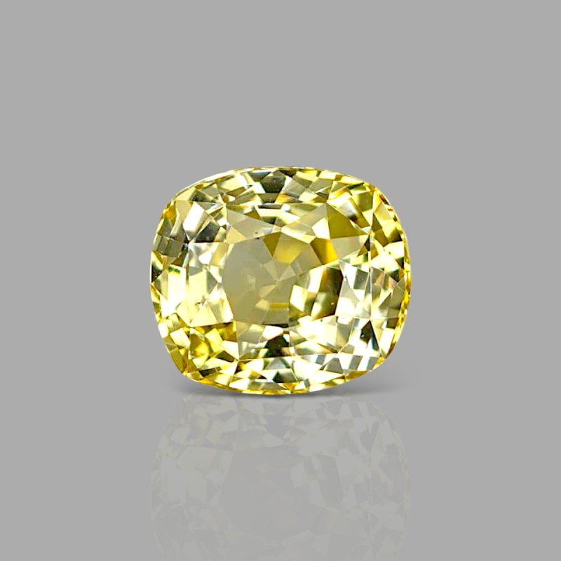 Yellow Sapphire 9.06x7.92x6.25mm Faceted Cushion AA+ Loose Gemstone - PK-183063