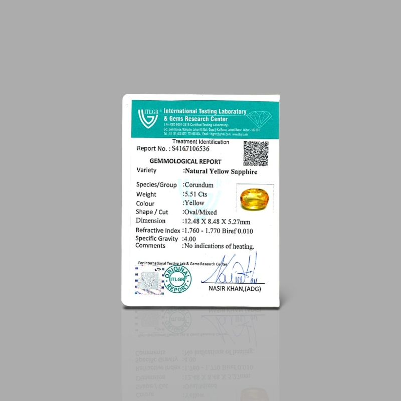 Yellow Sapphire 12.46x8.46x5.30mm Faceted Oval AA Loose Gemstone - AE001-183033