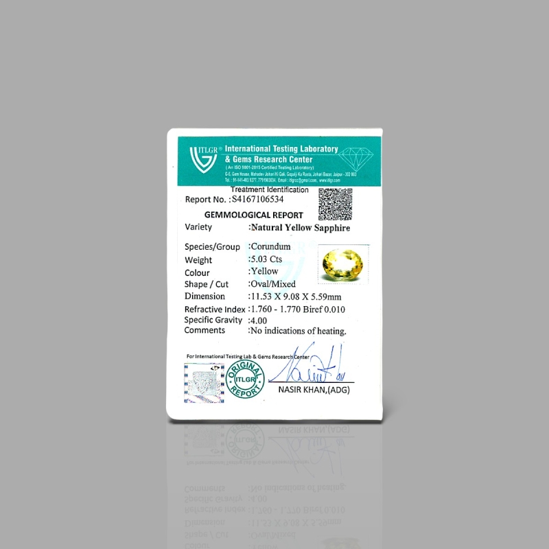 Yellow Sapphire 11.50x9x5.60mm Faceted Oval AA Loose Gemstone - AE026-183210