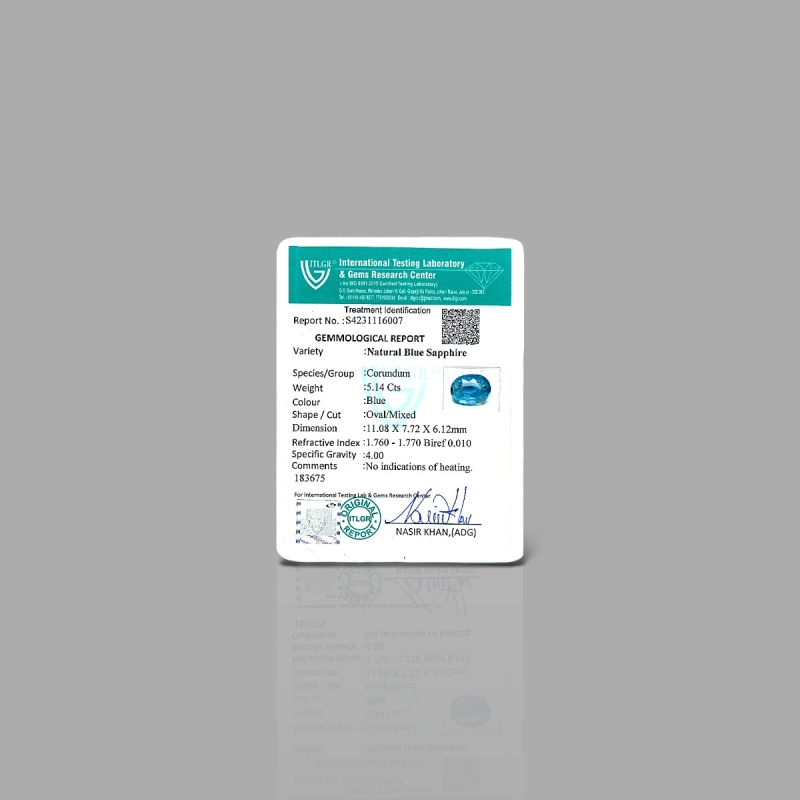 Blue Sapphire 11.08x7.72x6.12mm Faceted Oval AA Loose Gemstone - SA04E-183675