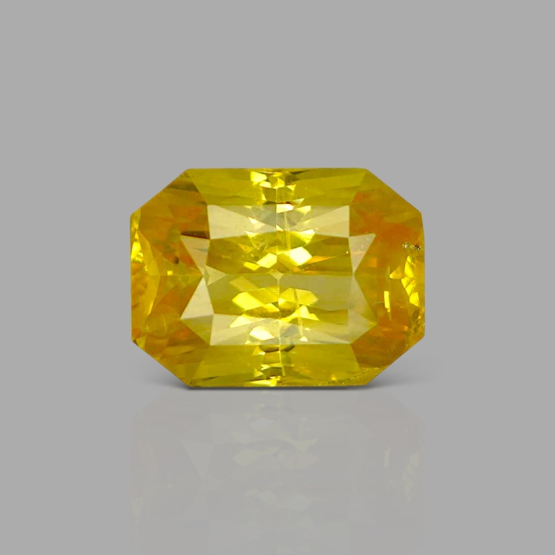 Yellow Sapphire 11.28x8.35x6.82mm Step Cut Octagon AAA Loose Gemstone - SA07E-183811