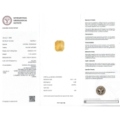 Yellow Sapphire 12.26x10.28x9.38mm Step Cut Octagon AAA Loose Gemstone - SA07B-183796