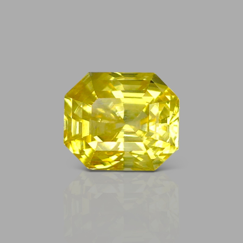 Yellow Sapphire 10.19x8.69x8.16mm Step Cut Octagon AA+ Loose Gemstone - SA07D-183808