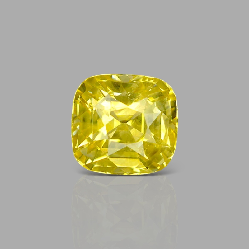 Yellow Sapphire 10.11x9.56x7.56mm Faceted Cushion AA+ Loose Gemstone - SA07D-183809