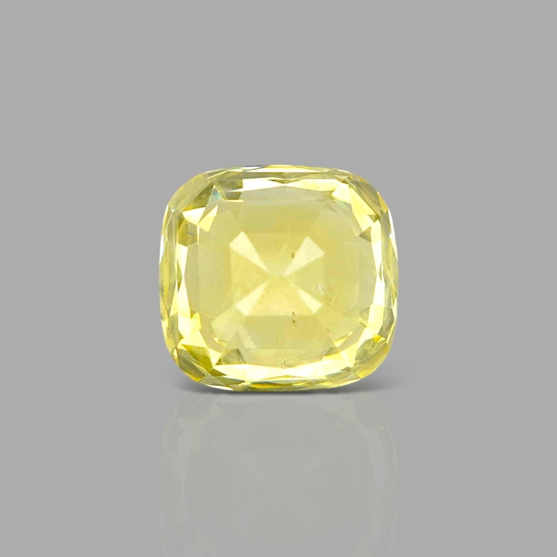 Yellow Sapphire 10.11x9.56x7.56mm Faceted Cushion AA+ Loose Gemstone - SA07D-183809