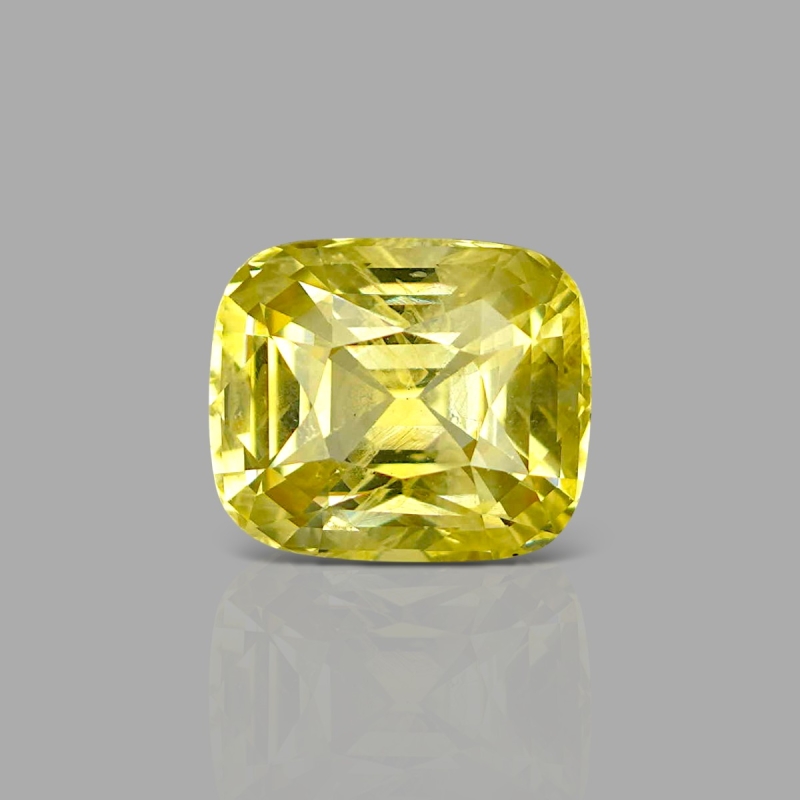 Yellow Sapphire 12.08x10.28x7.55mm Faceted Cushion AA+ Loose Gemstone - SA07D-183810