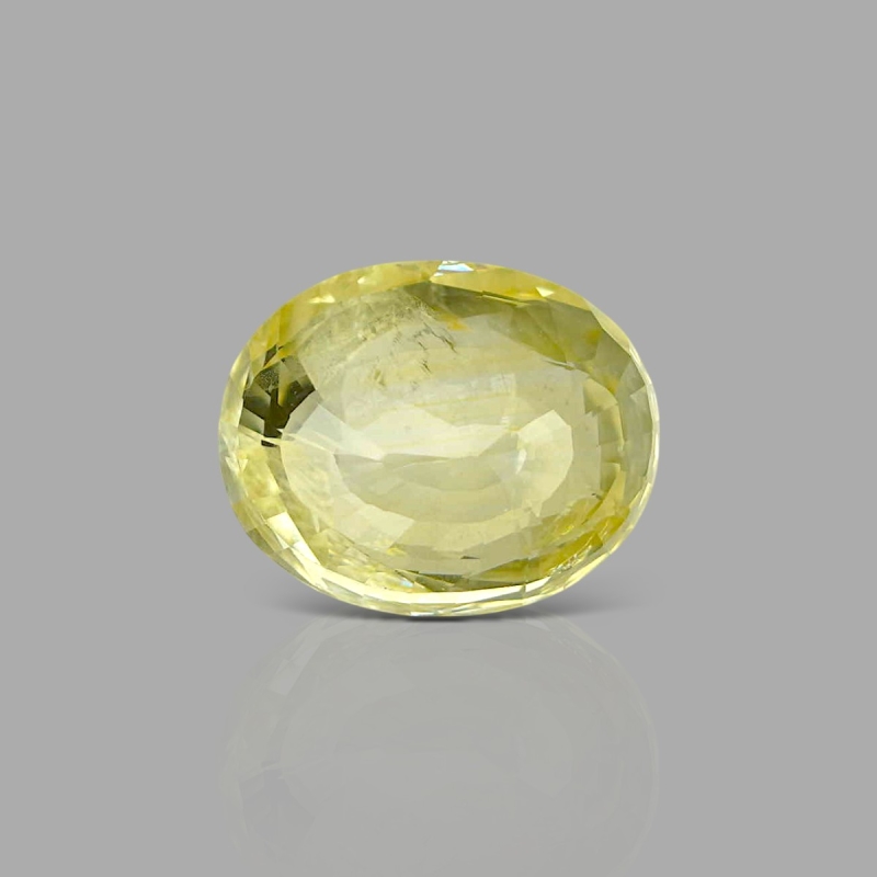 Yellow Sapphire 12.83x10.40x6.31mm Faceted Oval AA Loose Gemstone - SA008-183818
