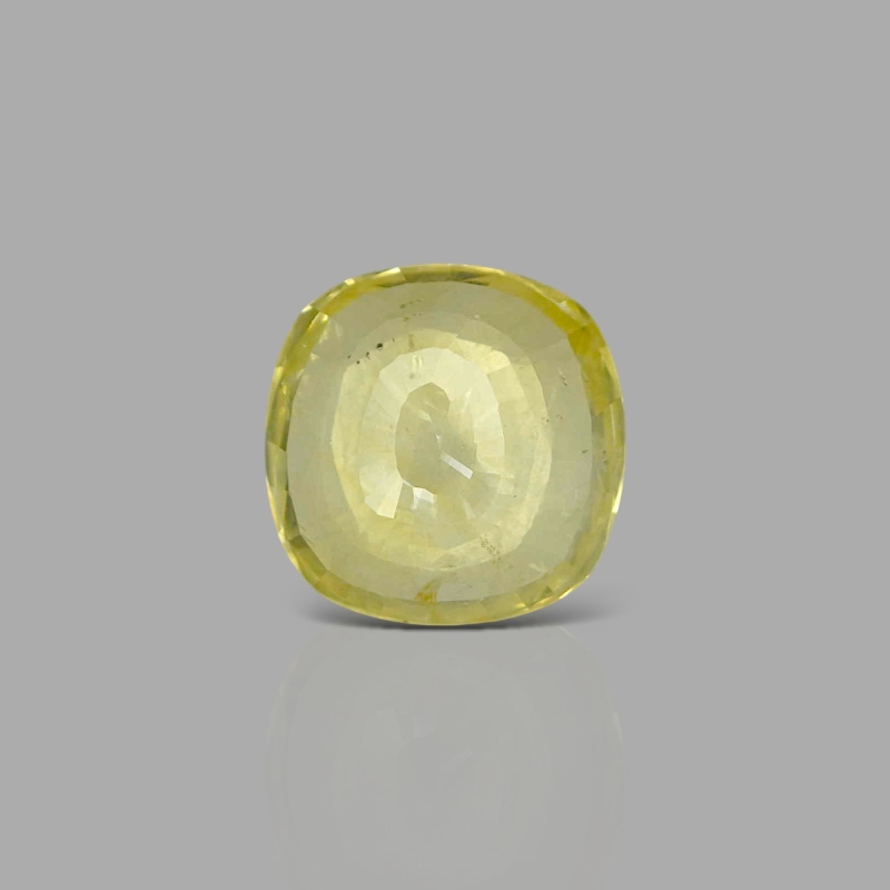 Yellow Sapphire 12.71x12.66x5.71mm Faceted Square Cushion AA Loose Gemstone - SA008-183820