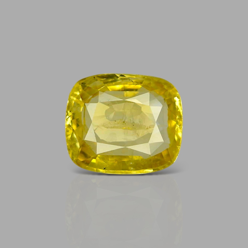 Yellow Sapphire 12.43x10.67x5.27mm Faceted Cushion AA Loose Gemstone - SA009-183826