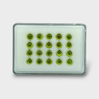 Peridot 7mm Smooth Heart AAA Cabochons Parcel - 182987