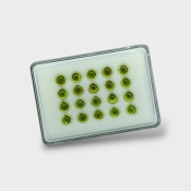 Peridot 7mm Smooth Heart AAA Cabochons Parcel - 182987