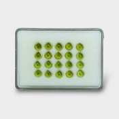 Peridot 7mm Smooth Heart AAA Cabochons Parcel - 182958