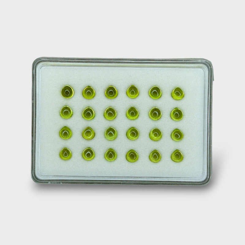 Peridot 6mm Smooth Heart AAA Cabochons Parcel - 182940