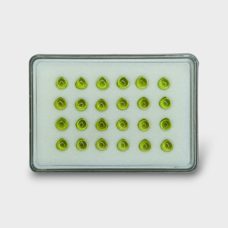 Peridot 6mm Smooth Heart AAA Cabochons Parcel - 182948