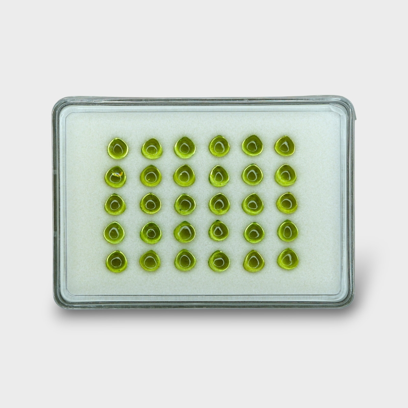 Peridot 6mm Smooth Heart AAA Cabochons Parcel - 182985