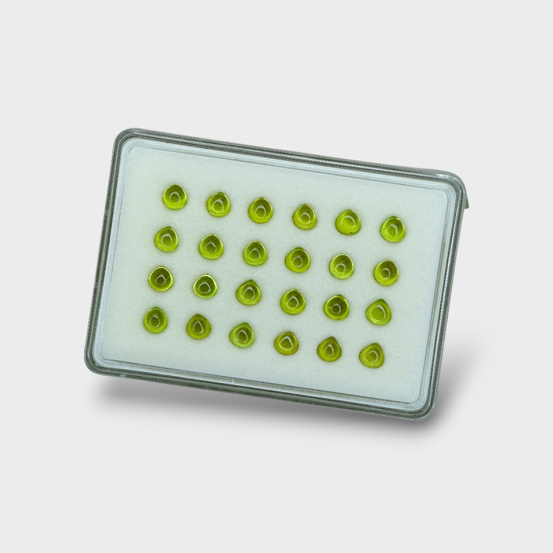 Peridot 6mm Smooth Heart AAA Cabochons Parcel - 182934