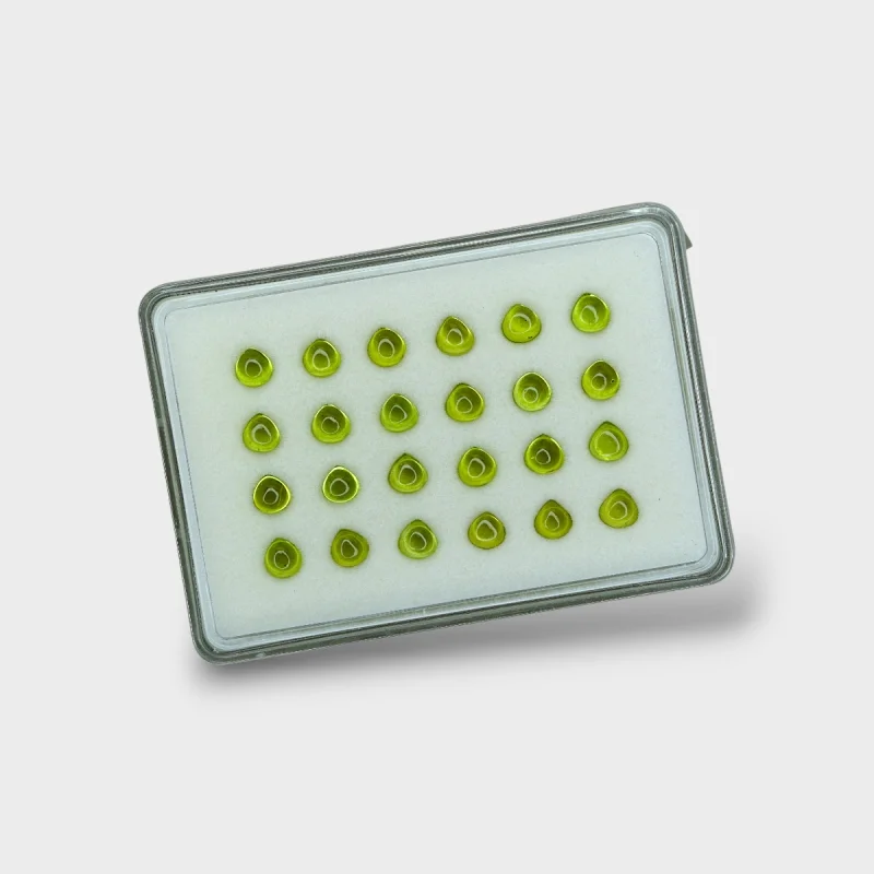Peridot 6mm Smooth Heart AAA Cabochons Parcel - 182934