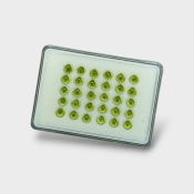 Peridot 6mm Smooth Heart AAA Cabochons Parcel - 182983