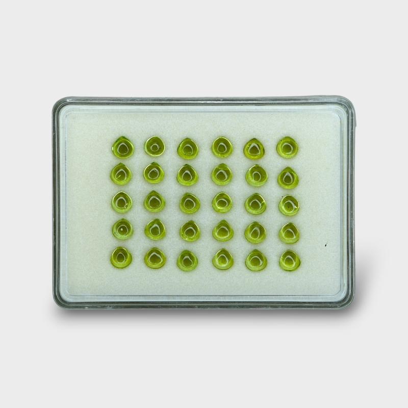 Peridot 6mm Smooth Heart AAA Cabochons Parcel - 182983