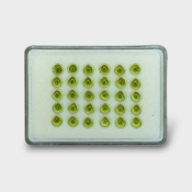 Peridot 6mm Smooth Heart AAA Cabochons Parcel - 182983