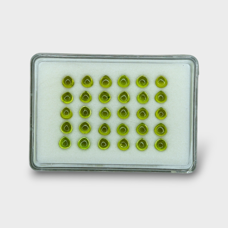 Peridot 6mm Smooth Heart AAA Cabochons Parcel - 182984