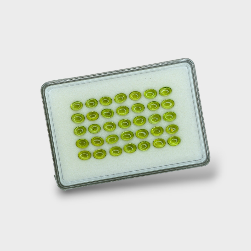 Peridot 7x5mm Smooth Oval AAA Cabochons Parcel - 182957