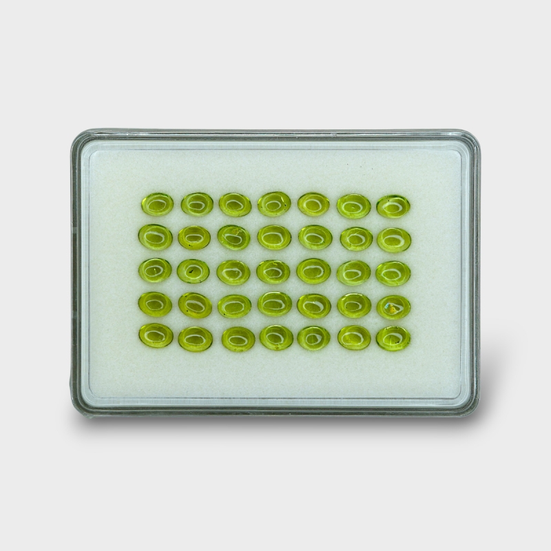 Peridot 7x5mm Smooth Oval AAA Cabochons Parcel - 182957