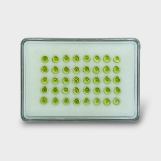 Peridot 5mm Smooth Heart AAA Cabochons Parcel - 183008