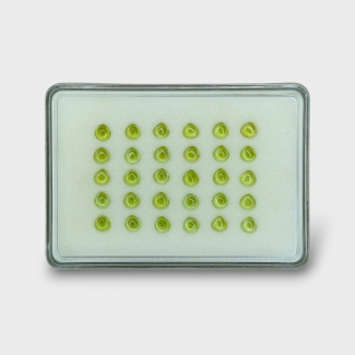 Peridot 5mm Smooth Heart AAA Cabochons Parcel - 183003