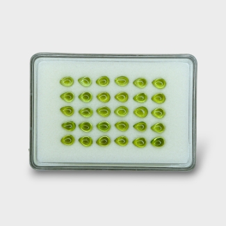 Peridot 7x5mm Smooth Pear AAA Cabochons Parcel - 182972