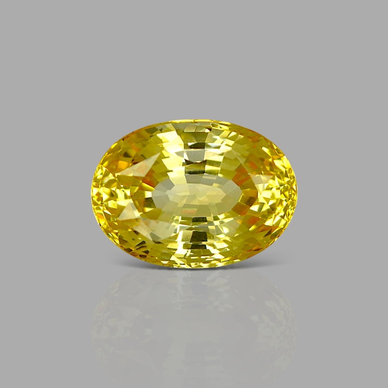 Yellow Sapphire 16.22x11.75x8.80mm Faceted Oval AAA+ Loose Gemstone - PK-184060