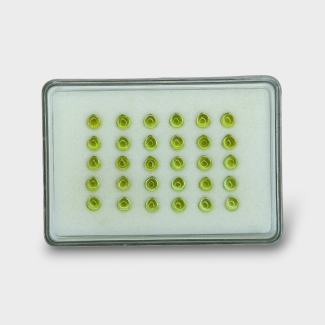 Peridot 5mm Smooth Heart AAA Cabochons Parcel - 183002